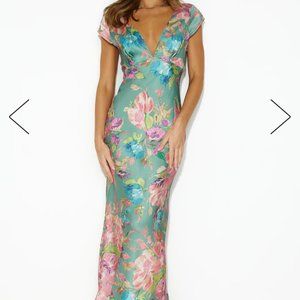 Hello Molly XS Rainnova Maxi Dress Green